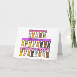 Carte Félicitations aux diplômés de l'école de cosmétolo