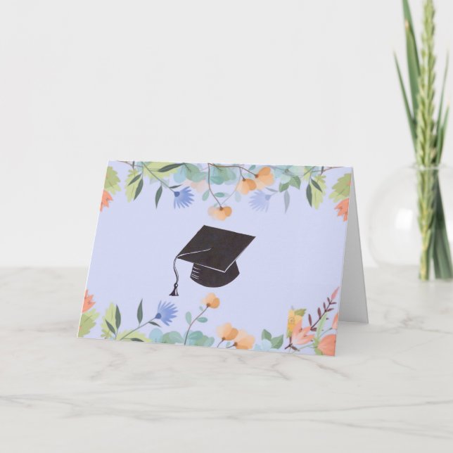 Carte Félicitations aux diplômés floraux (Devant)