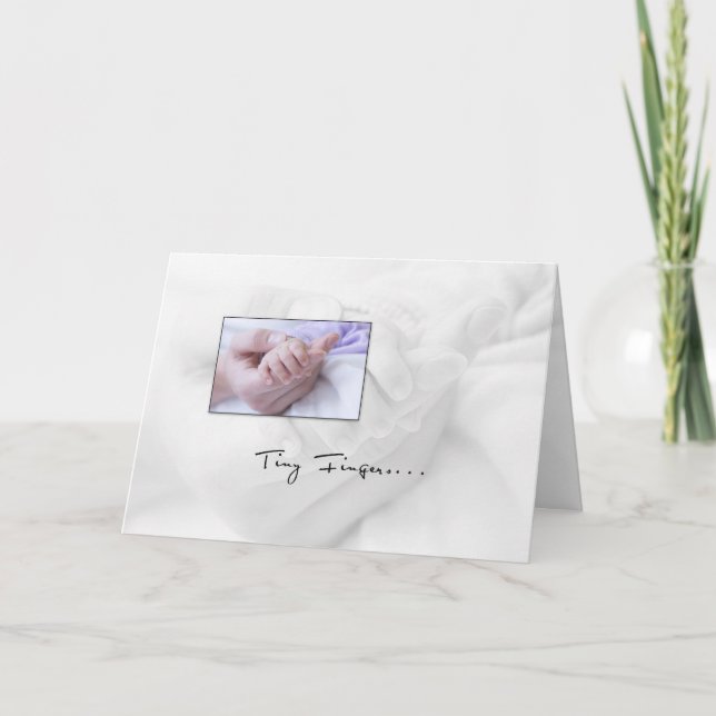 Carte Félicitations aux doigts de bébé (Devant)
