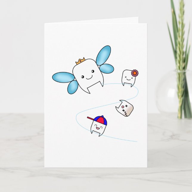 Carte Félicitations aux fées de dents (Devant)