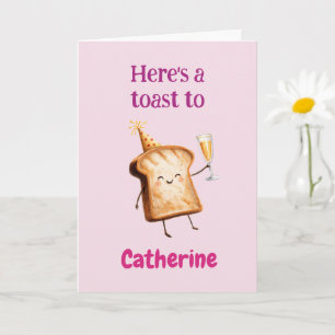 Carte Félicitations aux femmes, Toast drôle, Bulles