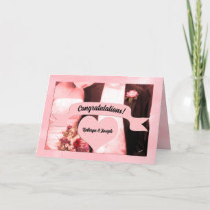 Carte Félicitations aux Mariages de mariée et de chambre