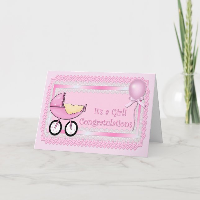 Carte Félicitations Baby Girl Card (Devant)