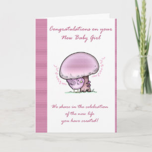 Carte Félicitations Baby Girl Card, Nouveau bébé
