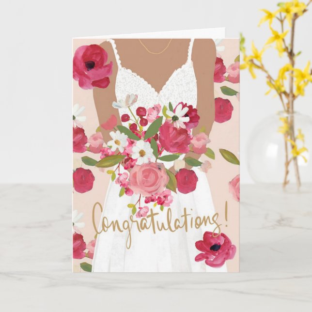 Carte Félicitations Baby Shower  (Fleur jaune)