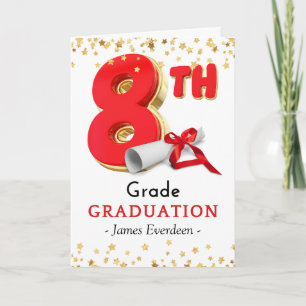 Carte Félicitations Ballons de 8e année
