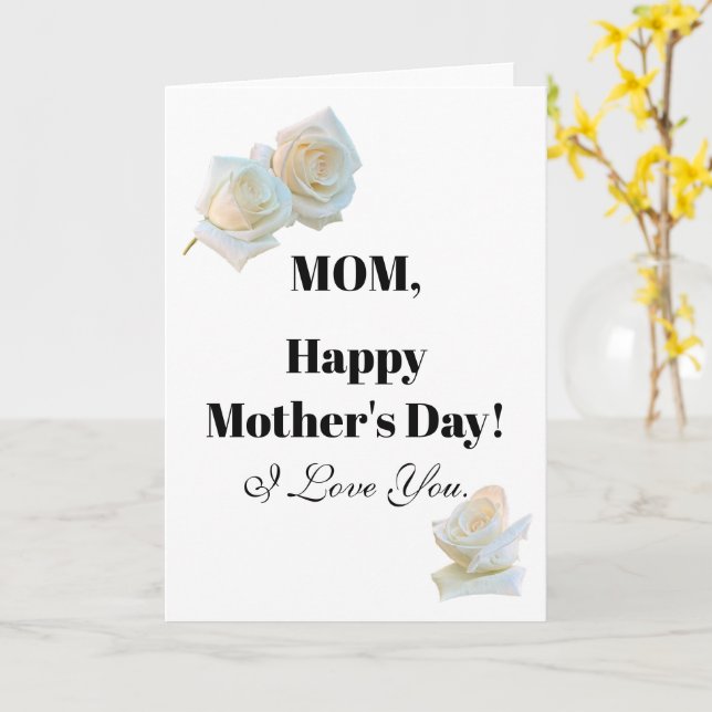 Carte Félicitations ! Bonne fête des Mères (Fleur jaune)