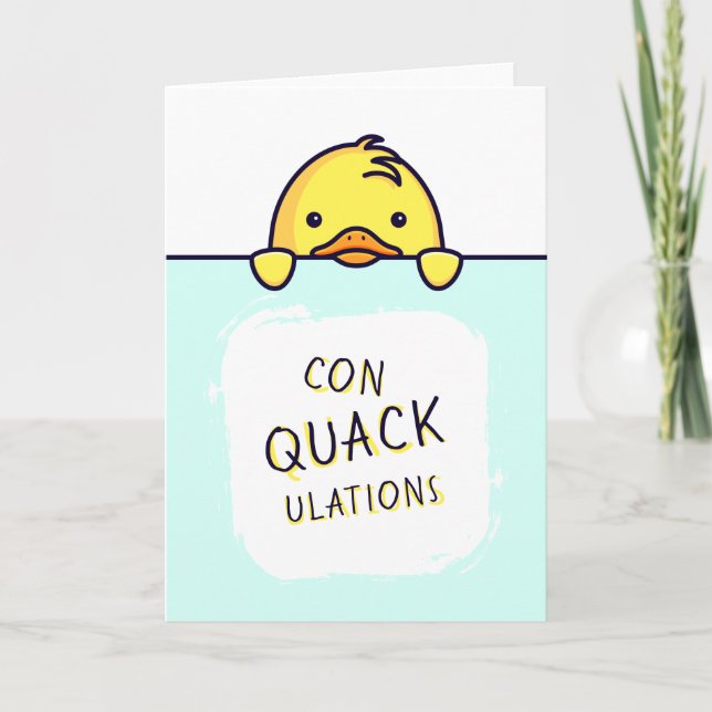 Carte Félicitations Canard Pun (Devant)