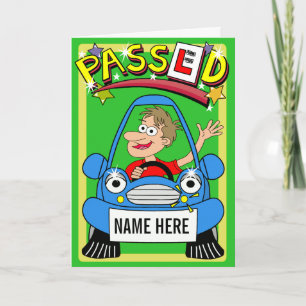 Carte Félicitations Caricatures Pour Le Test De Conduite