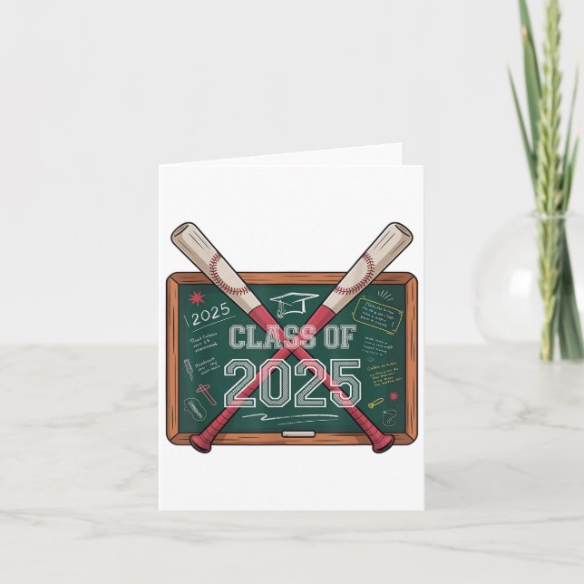 Carte Félicitations Cl De 2025 Graduation De Baseball Gi (Devant)