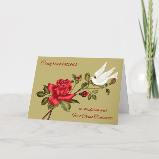 Carte Félicitations, Compléter la 1ère chimiothérapie (Devant)
