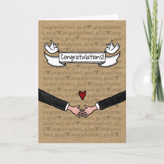 Carte Felicitations Couples Gais De Mariage Zazzle Fr