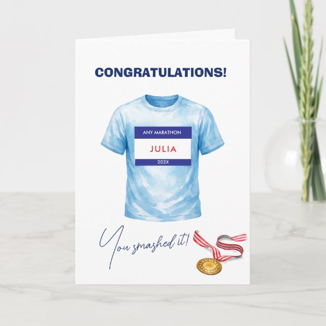 Carte Félicitations Coureur de Marathon (Devant)