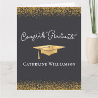 Félicitations Custom Elegant Gold Graduation