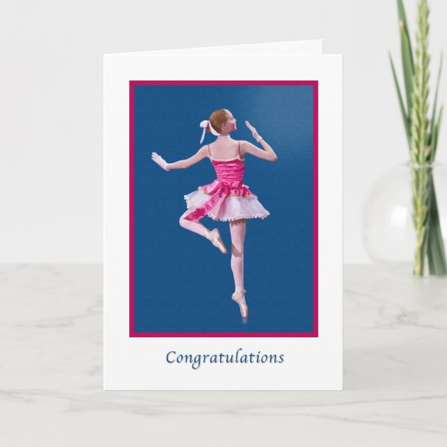 Carte Félicitations, Dance Considérant, Ballerina (Devant)