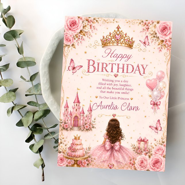 Carte Félicitations d'anniversaire de la Princesse Rose (Créateur téléchargé)