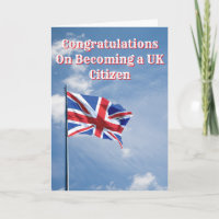 Félicitations de devenir un citoyen britannique An