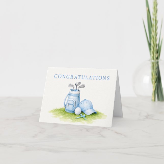 Carte Félicitations de golf pour bébé golfeur C'est un g (Devant)
