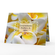 Félicitations de mariage de fleur de Frangipani