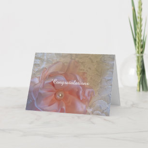 Carte Félicitations de mariage en dentelle blanche