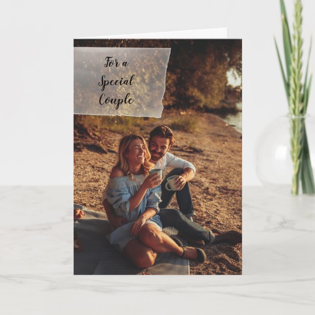 Carte Félicitations de mariage personnalisées avec photo (Devant)