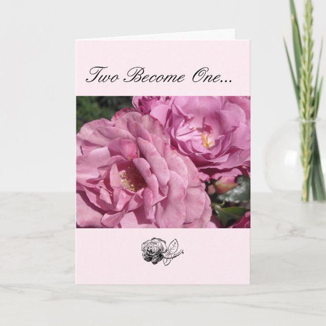 Carte Félicitations de mariage rose (Devant)