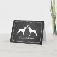 Félicitations de mariage silhouettes de Weimaraner