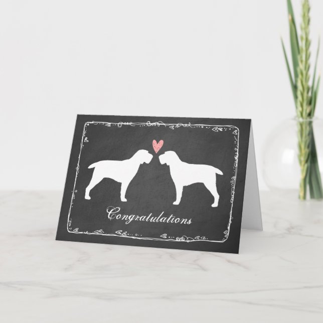 Carte Félicitations de mariage Spinone Italianos (Devant)