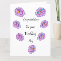 Félicitations de mariage. Voiture Fleur d'Hibiscus