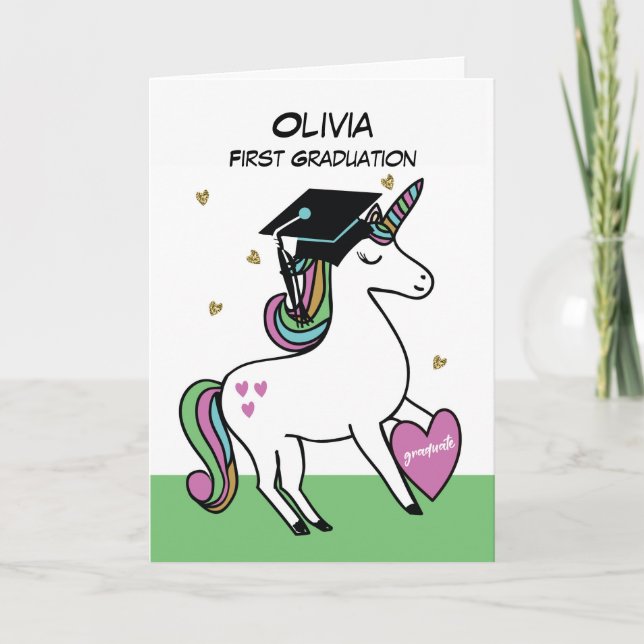 Carte Félicitations de première remise de diplômes Licor (Devant)