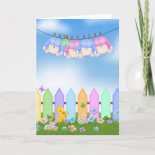 Carte Félicitations de quadruplés