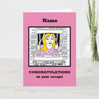 Carte Félicitations Désolé de quitter Escape Blond Woman