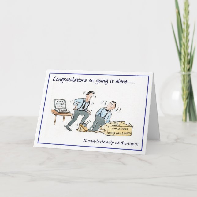Carte Félicitations d'être allé seul... (Devant)