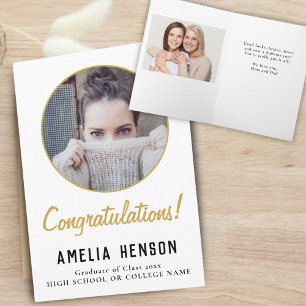 Carte Félicitations Diplômé 2 Photo Remise des diplômes