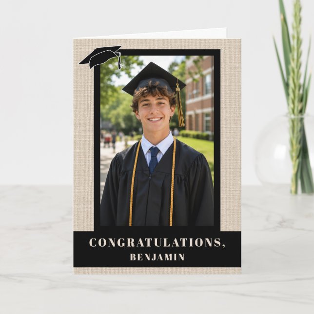 Carte Félicitations diplômé photo de promotion (Devant)