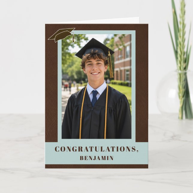 Carte Félicitations diplômé photo de promotion (Devant)