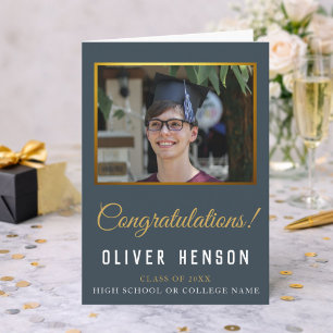 Carte Félicitations diplômé photo de remise des diplômes