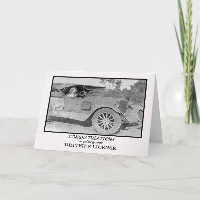 Carte Félicitations d'obtenir le permis de conduire, vie (Devant)