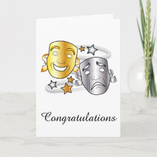 Carte Félicitations dramatiques performance Jouer avec m