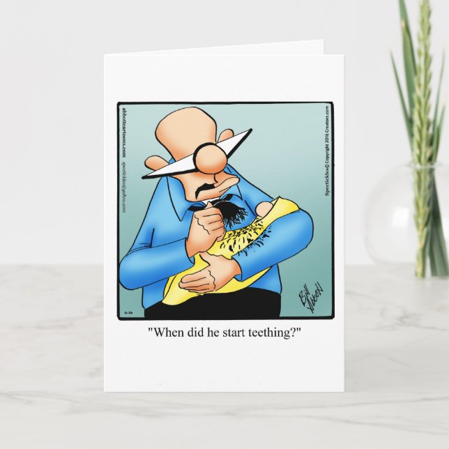 Carte Félicitations Drôle Baby Boy Card "Spectickles" (Devant)