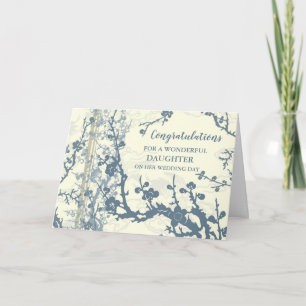 Carte Félicitations du jour de mariage de la fille de Fl