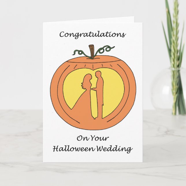 Carte Félicitations du Mariage d'Halloween (Devant)