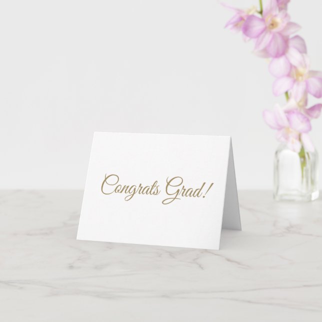 Carte Félicitations écriture or grat calligraphie élégan (Orchidée)