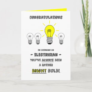 Carte Félicitations Electricien, l'avenir est brillant