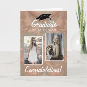 Carte Félicitations Élégantes Diplômé 2 Photo