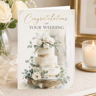 Carte Félicitations Élégantes Florales pour Votre Jour d