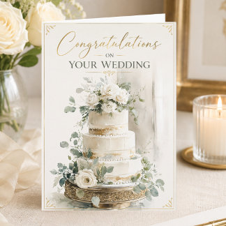 Carte Félicitations Élégantes Florales pour Votre Jour d