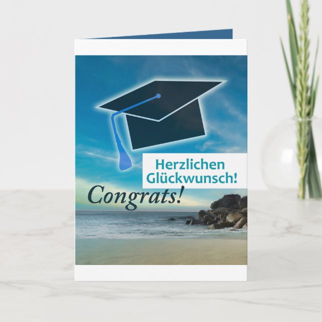 Carte Félicitations en Allemand Graduate Card (Devant)