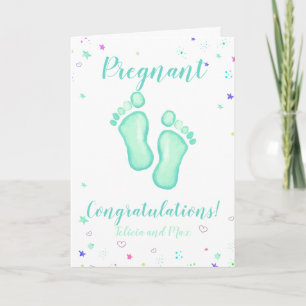 Carte Félicitations enceinte noms personnalisables