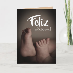 Carte Félicitations espagnoles "Feliz Nacimiento" bébé